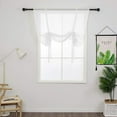 thumbnail image 2 of Namzi Solid Color Sheer Voile Window Curtains Light Filtering Tie Up Shade Adjustable Balloon Drapes Treatment for Small Window,1 Panel (39" x 47",White), 2 of 5