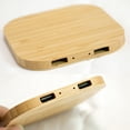 thumbnail image 1 of Cargador inalámbrico dual de bambú, cargador inalámbrico dual de 5 W compatible con iPhone SE 2020/11/Xs MAX/XR/XS/X/8/8, Samsung S20/S10/S9/S8/Note 20 JAMW Sencillez, 1 of 5
