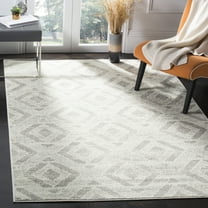 SAFAVIEH Skyler Salim Geometric Area Rug, Ivory/Grey, 5'1" x 7'6"
