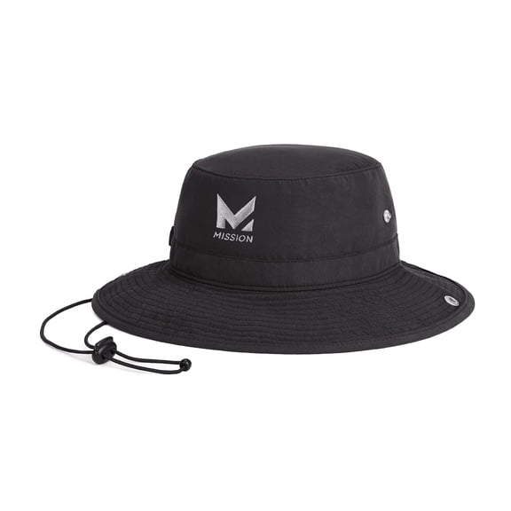 MISSION Cooling Bucket Hat for Men & Women, One Size, Black