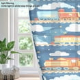 thumbnail image 4 of Yayeee Window Curtains Light Filtering 63"x52" Grommet Panel Pair Home Living Room Decor, Blue Cute Train Pattern, 4 of 7