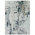 thumbnail image 2 of HR Abstract Area Rug - Non-Slip Rubber Backing, Polyester, Flat Texture, Gold Gray Silver,Multi-Color - Add Modern Elegance to Your Space with a Stunning Printed Design, 2 of 6