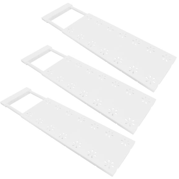 HAKIDZEL 3Pcs Wardrobe Tension Shelf Adjustable Closet Organizer Expandable Storage Shelf 18.9-19In