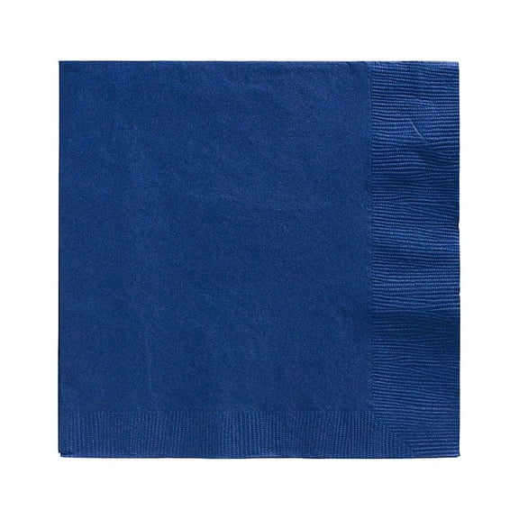 ELEGANI Blue Color Theme Tableware for Special Occasions, Wedding, Parties, Birthdays and Graduation; Royal Blue Beverage Napkins 50ct (2x Value Pack of 50ct)