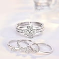 thumbnail image 4 of Four Leaf Clover Ring for Women Featuring Rotating Clover and Sparkling Zircon Accents Adjustable Size Sparkle, 4 of 5