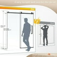 thumbnail image 5 of Lisonu 60" x 76" Frameless Sliding Shower Door, Modern Barn-Door Style with Matte Black Hardware, 1/4" Clear Tempered Glass, 5 of 25