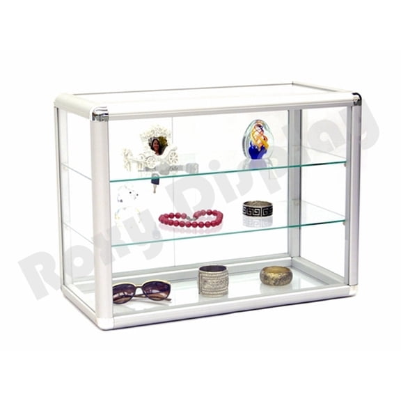 Glass Countertop Display Case Store Fixture Showcase with front lock #SC-KDTOP