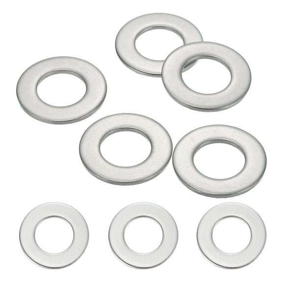 5 Pcs M15 304 Stainless Steel Flat Washers 15mm ID 28mm OD 2mm Thick, Silver