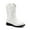 White, variant on Kids Western Boots for Girls Boys Embroidered Square Toe Cowboy Boot Mid Calf Toddler Cowgirl Boot Side Zipper Shoes Little/Big Kid
