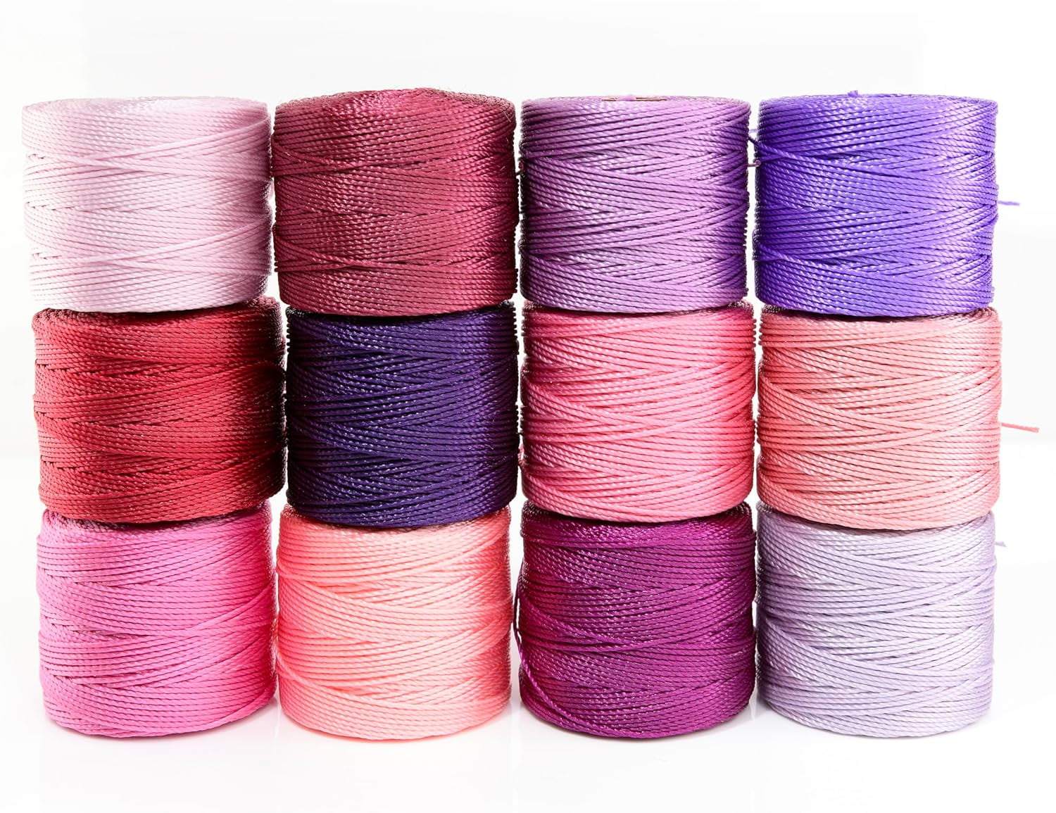 The Beadsmith S-Lon Bead Cord – .5 mm Nylon Cord, 12-Pack, Spring Mix, TEX210, 77 Yards