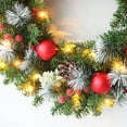 thumbnail image 6 of 15.7 Inch Christmas Wreath for Front Door, Outdoor Christmas Wreath with Lights, PreLit Battery Powered Wreath Decorative with Natural Pine Cone for Christmas Decoration, 6 of 7
