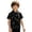 N171-Black, variant on FINALGANG Boys Summer Short Sleeve Shirt Casual Button Down Tops Lightweight Striped Shirts Breathable Comfortable School Dress Shirts Formal Wear 2-3 Years