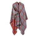 thumbnail image 1 of Cape Châle Tricotée Unie pour Femmes - Enveloppe Mode Automne Hiver Confortable, 1 of 2