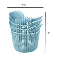 thumbnail image 3 of Interior Elements Keter Knit Round Resin Basket Set, X-Small, Misty Blue (3 Piece), 3 of 3