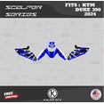 thumbnail image 2 of Kalair GFX Graphics Kit for Ktm DUKE390 (2024) Scalper Series, 2 of 4