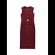 thumbnail image 1 of Vestido Formal de Negocios para Mujer 2025, Sin Mangas, con Botones, Elegante, para Oficina, con Cinturón. Vino Tinto XS, 1 of 5