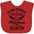 thumbnail image 3 of Inktastic Handpicked for Earth by My Meemaw in Heaven with Angel Wings Boys or Girls Baby Bib, 3 of 4
