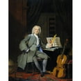 thumbnail image 3 of Cornelis Troost 12x14 Black Modern Framed Museum Art Print Titled - Portrait off and Member of the Van the Merch Family (1736), 3 of 5