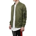 thumbnail image 2 of Ma Croix Mens Ruched Bomber Jacket Lightweight Waterproof Nylon Gathered Sleeve, 2 of 6