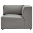 thumbnail image 3 of Sofa Corner Chair, Faux Vegan Leather, Grey Gray, Modern Contemporary Urban Design, Living Lounge Room Hotel Lobby Hospitality, 3 of 8