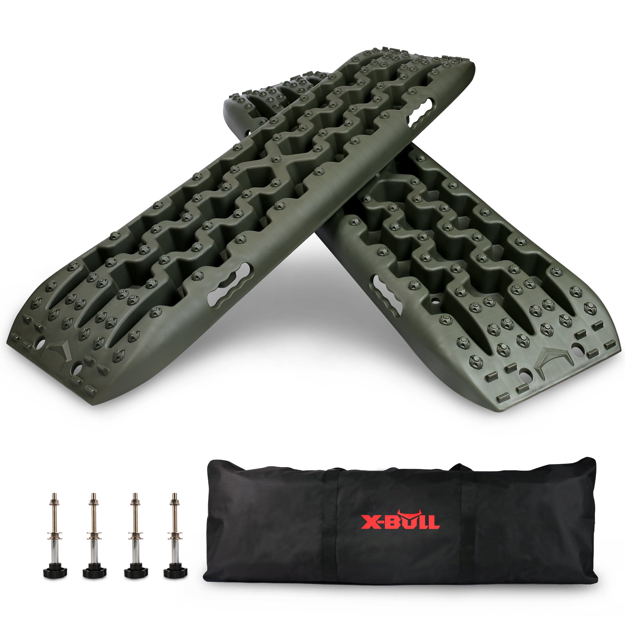 XBULL Recovery Traction Tracks Gen3 SandMudSnow Tire Ladder Olive