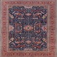 thumbnail image 1 of Ahgly Company Machine Washable Indoor Square Industrial Modern Plum Pie Purple Area Rugs, 6' Square, 1 of 7