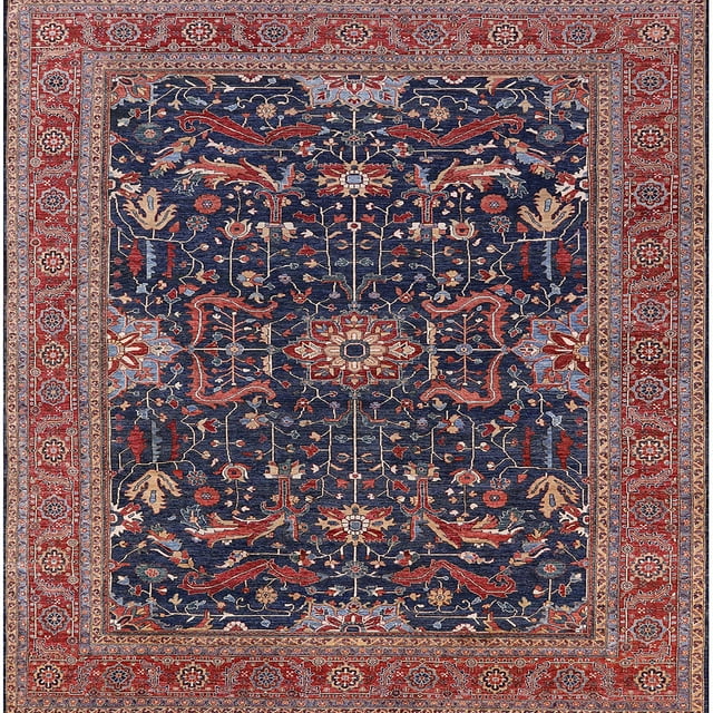 Ahgly Company Machine Washable Indoor Square Industrial Modern Plum Pie Purple Area Rugs, 6' Square