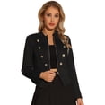 thumbnail image 1 of Chaqueta Steampunk Mujer Allegra K Vintage con decoración de botones estilo Casual negro L, 1 of 5
