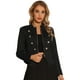 thumbnail image 1 of Chaqueta Allegra K Steampunk para Mujer Vintage con decoración de botones color negro M, 1 of 5