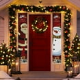 RKSTN Merry Christmas, Door Banners, Porch Signs, Hanging Banners, Christmas Flags, Home Walls