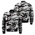 thumbnail image 2 of Chaqueta con cremallera y estampado de camuflaje para hombre, chaqueta clásica con estampado 3D de manga larga, informal, de gran tamaño, para primavera y otoño, 2 of 5