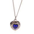 thumbnail image 1 of Collar largo azul de 1 pieza, joyería de cuello para mujer con colgante en Zulema Colgante conmemorativo del corazón, 1 of 8