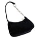 thumbnail image 4 of Monedero de hombro Hugo Bolso informal de franela negro, 4 of 7