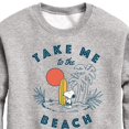 thumbnail image 3 of Peanuts - Take Me To The Beach - Toddler And Youth Crewneck Fleece Sweatshirt, 3 of 6
