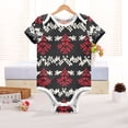 thumbnail image 6 of Abstract Christmas Tree Patterns Pure Cotton Bodysuit Short Sleeve Pajamas One-Piece Romper Unisex 9M, 6 of 6