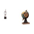 thumbnail image 1 of Estatua abstracta de globo terráqueo, figura decorativa moderna, escultura de resina, reloj de mesa, adorno coleccionable para el hogar, la oficina, e, 1 of 8