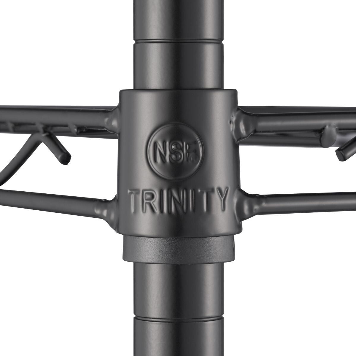 TRINITY 6-Tier 48x18x72 Commercial Wire Shelving w/ Backstands & Wheels, NSF - Black