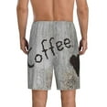 thumbnail image 3 of Kdxio Coffee Beans On Board Print Mens Sleep Shorts Bottoms Soft Comfy Pajama Wear Pants with Drawstring Pockets, 3 of 7