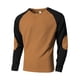 thumbnail image 2 of pstuiky manga larga para hombre, Sudadera deportiva de manga larga para hombre, de color liso, en contraste, cómoda y con cuello redondo. Tops de hombre xxl, 2 of 8