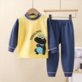 thumbnail image 2 of KPOPLK Toddler & Kids Pajama Sets Snug Fit Pjs for Boys Girls All-Season Comfort Sleepwear for 3M-10 Years Size 5-6 Years,Dark Blue, 2 of 4