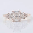 thumbnail image 6 of solitaire jewels 2.5CT Radiant Moissanite 9 Stone Engagement Ring For Women, 14K Rose Gold, 6 of 7