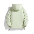 thumbnail image 6 of LYSMORA Mens Color Block Hooded Puffer Jacket Adjustable Drawcord Windproof Snow Winter Coat Multi Zipper Storage Pockets, 6 of 7