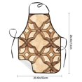thumbnail image 2 of Anti-Fouling Belt Pocket Elasticated Apron - Non-Slippery Non-Fading Non-Shrinking Non-Crinkly Water-Repellent Sandybrown Moroccan Trellis Hand-Drawn Sketch_4, 2 of 8