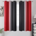 thumbnail image 2 of Cortinas Ombre Estelar Textiler Rojo y Negro 160x160 cm 2 Paneles, 2 of 9
