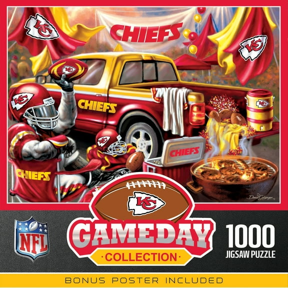 MasterPieces NFL Kansas City Chiefs 1000 Piece Jigsaw Puzzle - Gameday Tailgate Edition