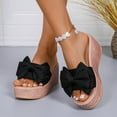 thumbnail image 4 of Censtreet Womens Flat Sandals Dressy Summer Slip On Resort Womens Sandals Beach Sandals Open Toe Espadrille Slides, 4 of 6