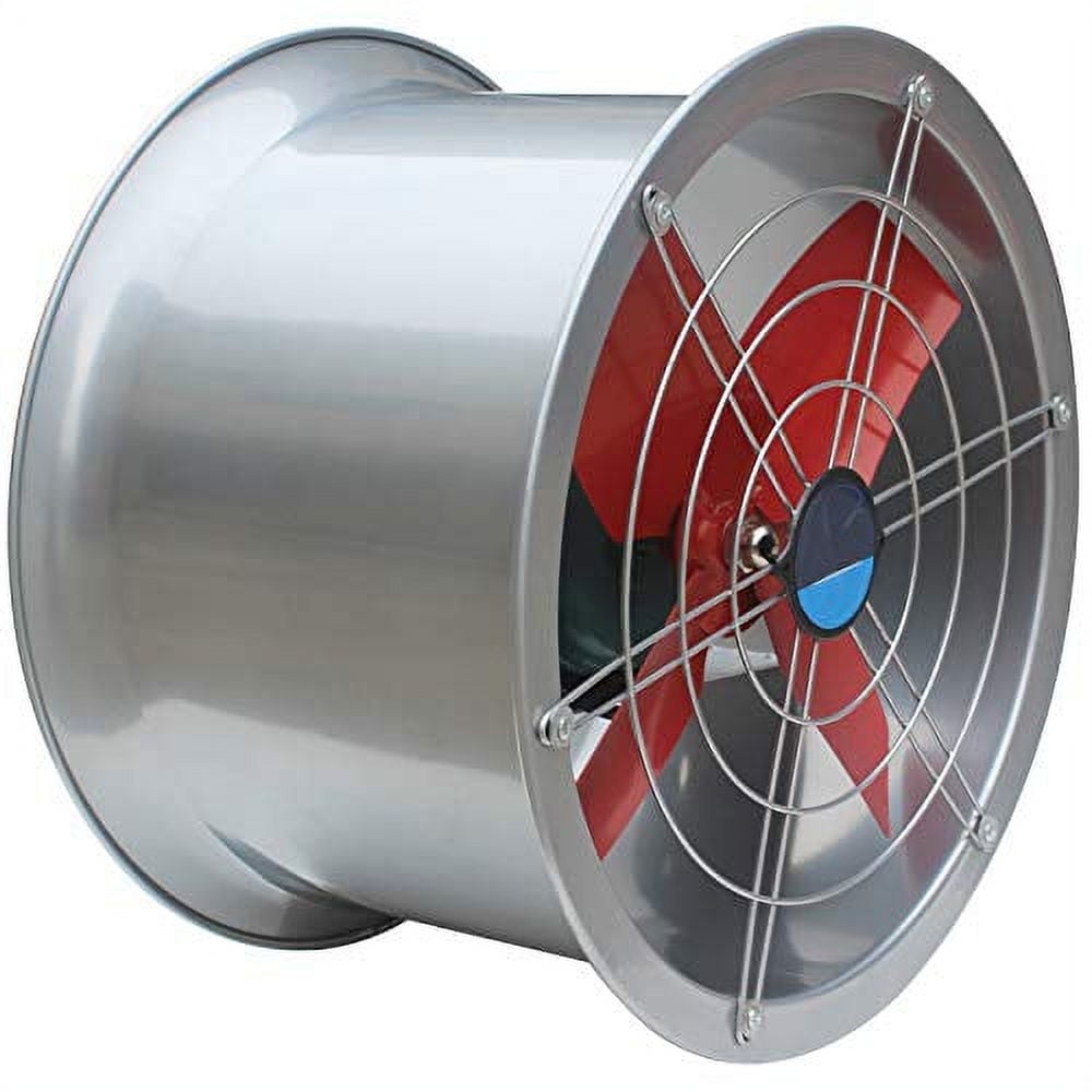 INTBUYING 24" Industrial Exhaust Explosion-proof Axial Fan Cylinder Pipe Fan Wall Mounted Ventilator Draft Fan Inatke Fan for Dedusting and Ventilating 220V