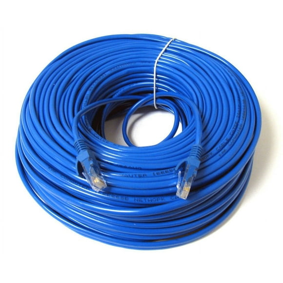 UTAH-(TM) Ethernet Cable Cat6 100ft Blue 10Gbps Network Cable Wire Cat 6 Ethernet Patch Cable Cord, Internet Cable with Snagless RJ45 Connectors - 100 Feet Blue