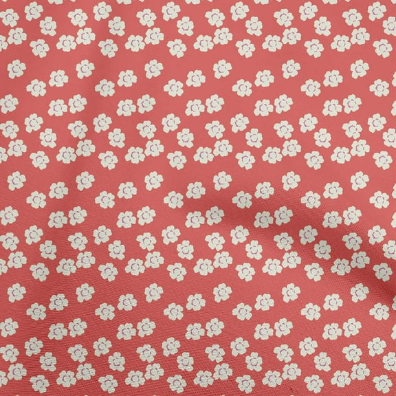 oneOone Polyester Spandex Pastel Red Fabric Floral Diy Clothing Quilting Fabric Print Fabric By Yard 56 Inch Wide-18