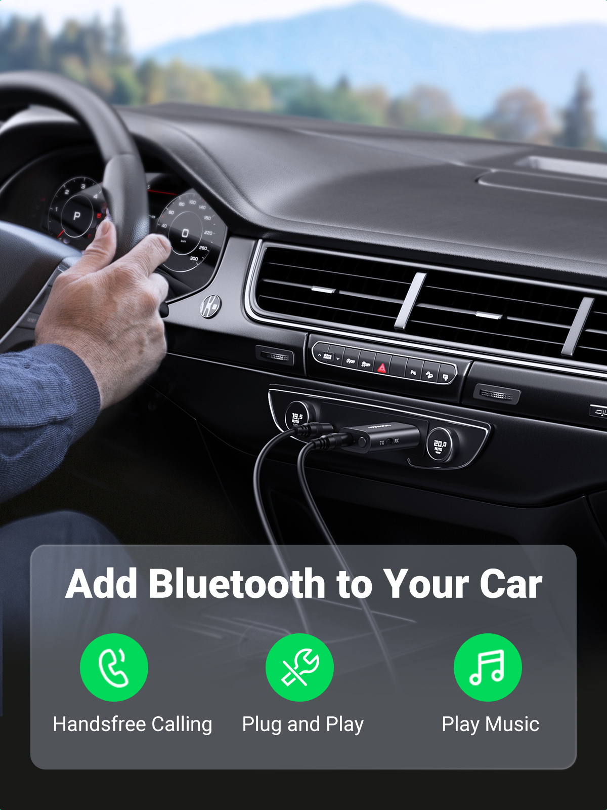 UGREEN Bluetooth Adapter, 2 in 1  Audio Receiver and Transmitter for TV, Home Stereo, Headphones